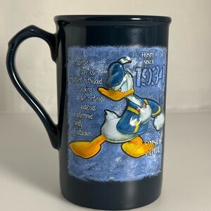 Disney DONALD DUCK BLUE Ceramic MUG 3D Frisky Fowl Feisty Since 1934 Embossed